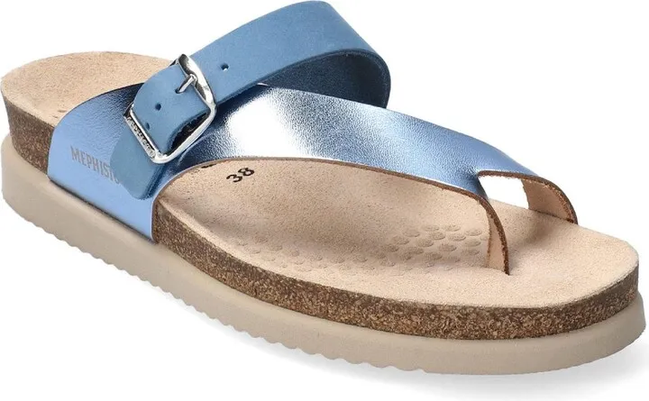 Helen Mix Womens Leather Slip On Flip-Flops