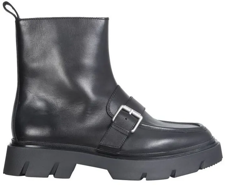 Ash Buckled Combat Boots