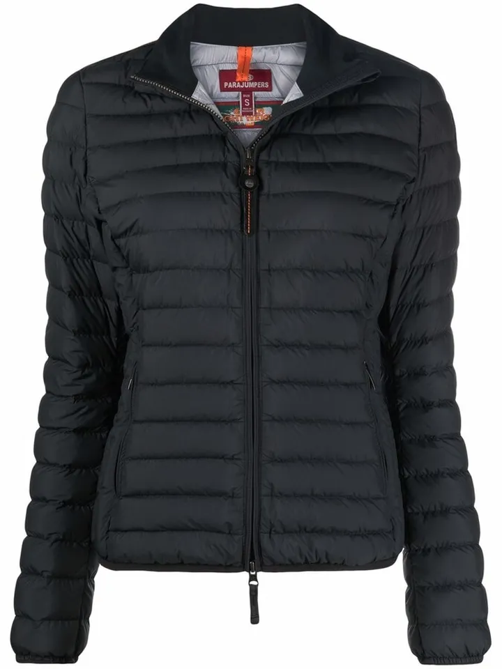 Geena logo-patch puffer jacket