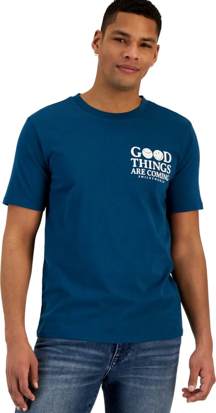 SmileyWorld Men's Good Things Are Coming Graphic T-Shirt