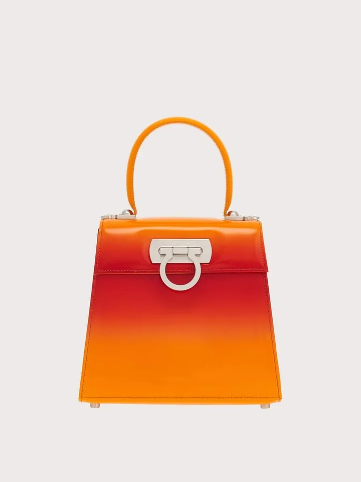 Ferragamo Women Iconic Top Handle bag with airbrush (S) Orange