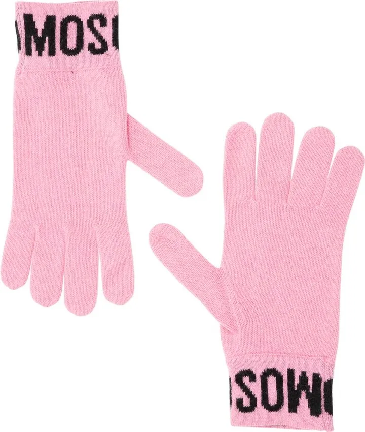 Moschino Logo Intarsia Slip-On Gloves