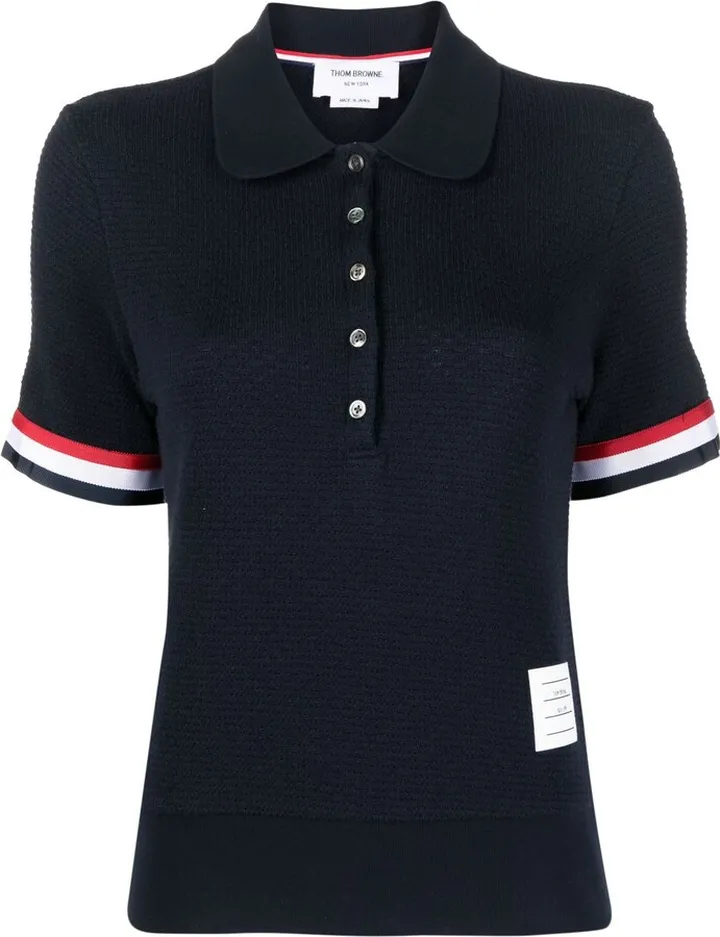 RWB-stripe cotton polo shirt
