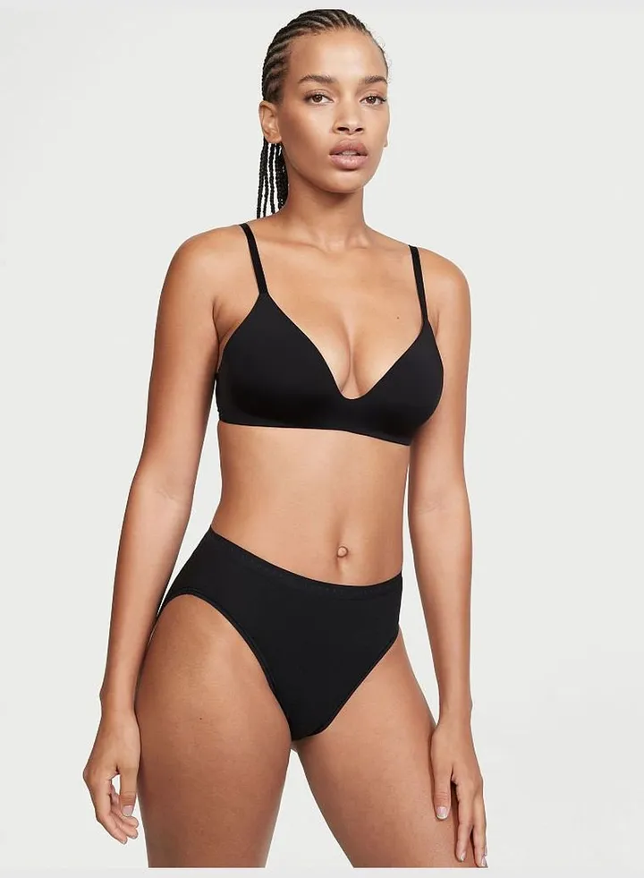 Stretch Cotton High Leg Brief Panty