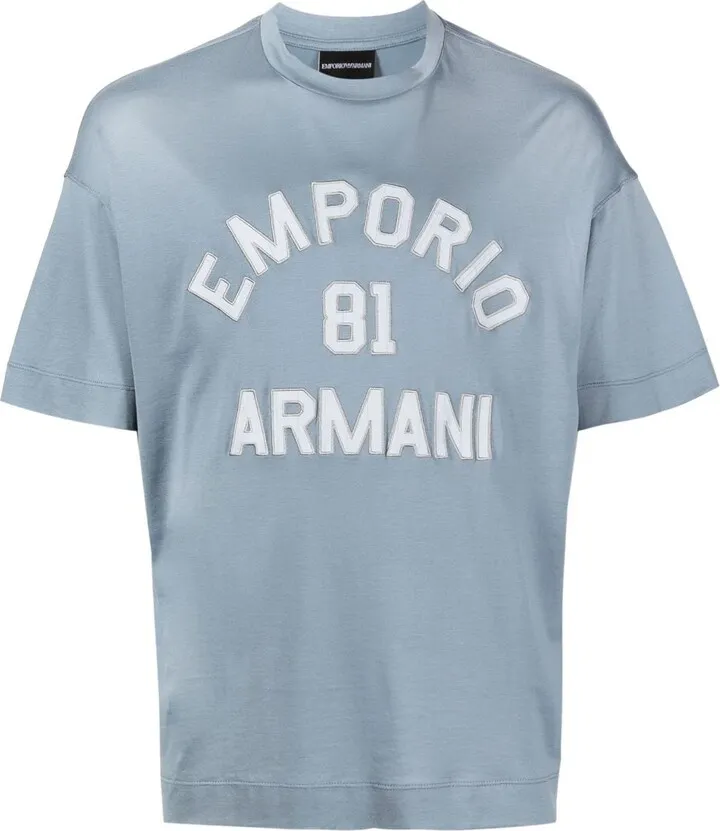 logo-embroidered T-shirt