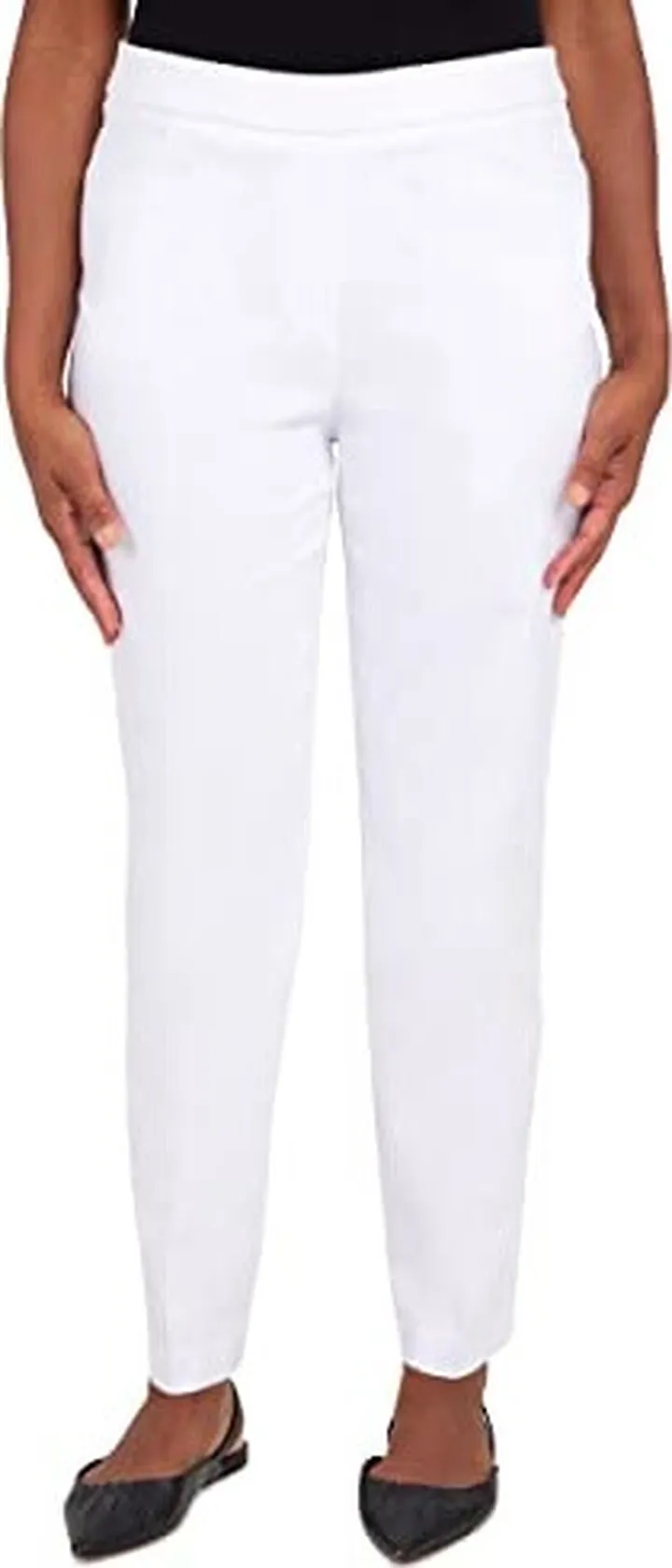 Alfred Dunner Womens Petite Super Stretch Mid-Rise Short Length Pant
