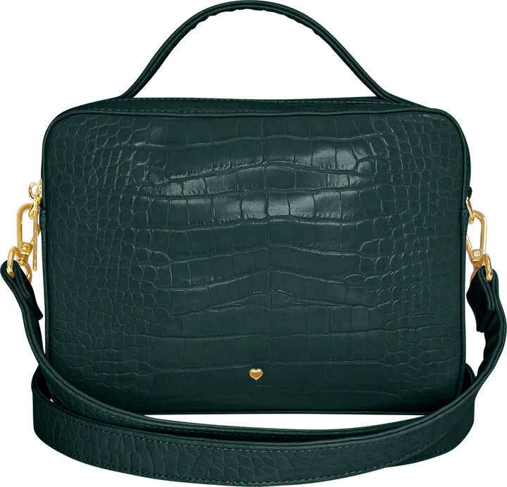 Johnny Loves Rosie - Emerald Luxe Croc Hunter Crossbody Bag