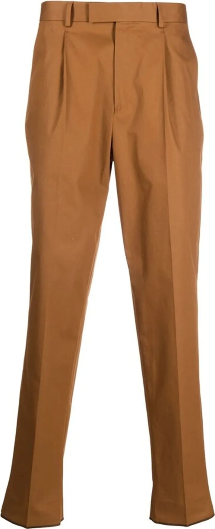 Pressed-Crease Straight-Leg Trousers