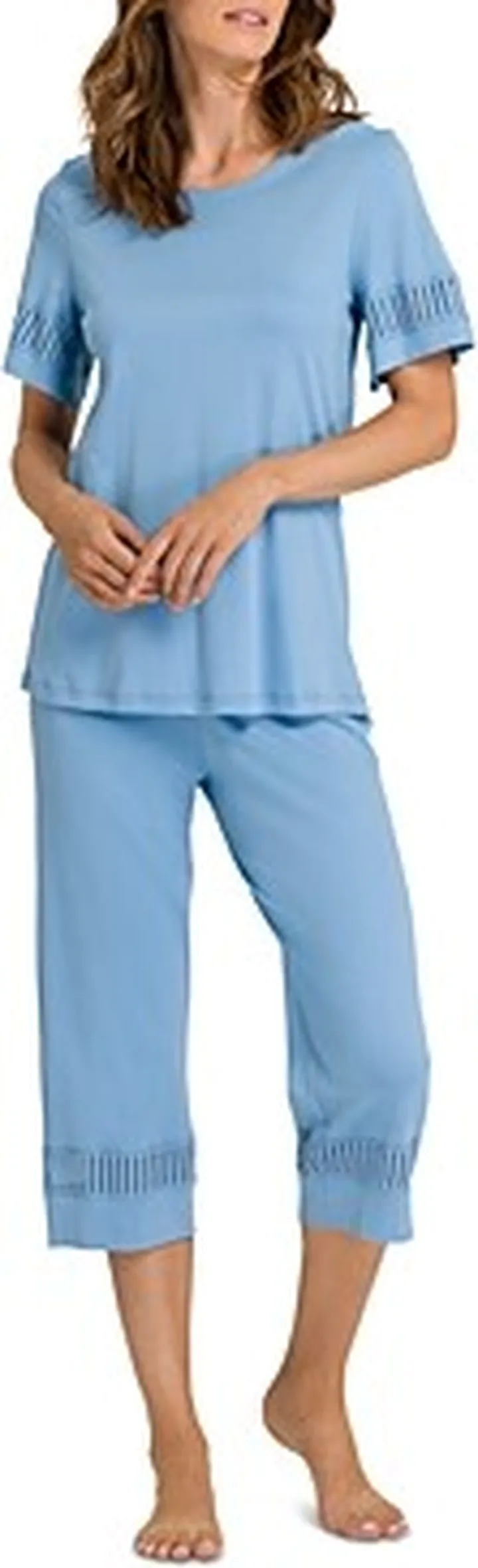 Hanro Gaia Lace Trim Pajama Set