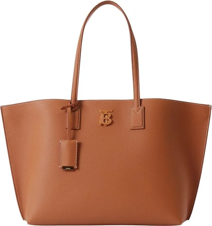 Burberry Medium Leather Monogram Motif Tote