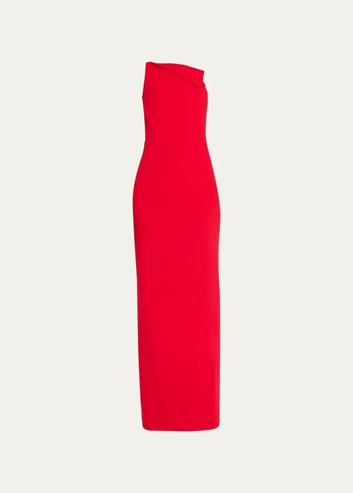 Strapless Asymmetric Gown