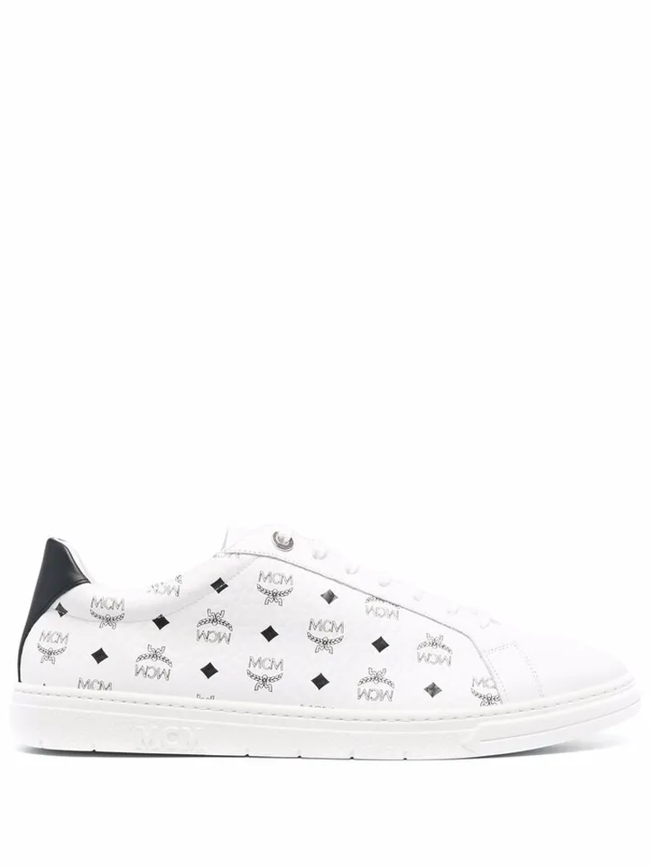 Monogram-Print Low-Top Sneakers