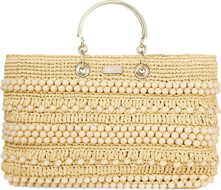 Jimmy Choo Large Woven Tote Bag
