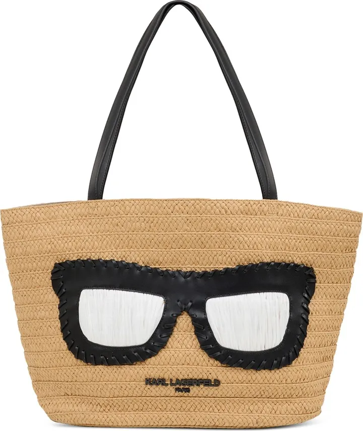 Karl Lagerfeld Paris Ikons Extra-Large Straw Tote