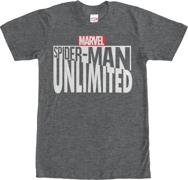 Men's Marvel Spider-Man Unlimited Logo T-Shirt - Charcoal Heather - Medium