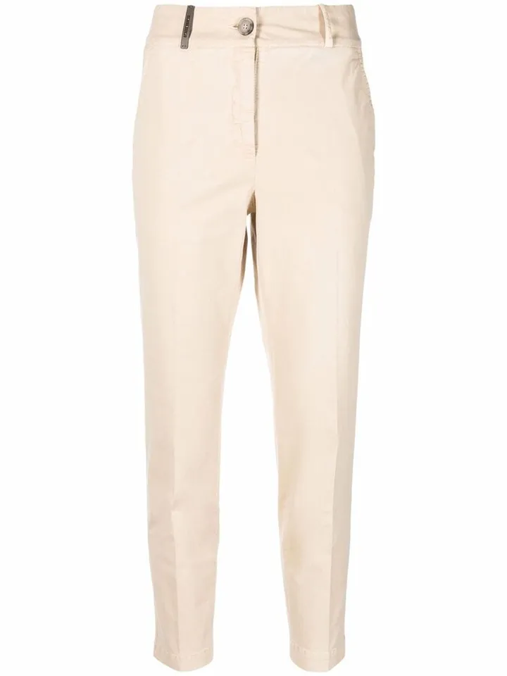Cropped Slim-Cut Chinos