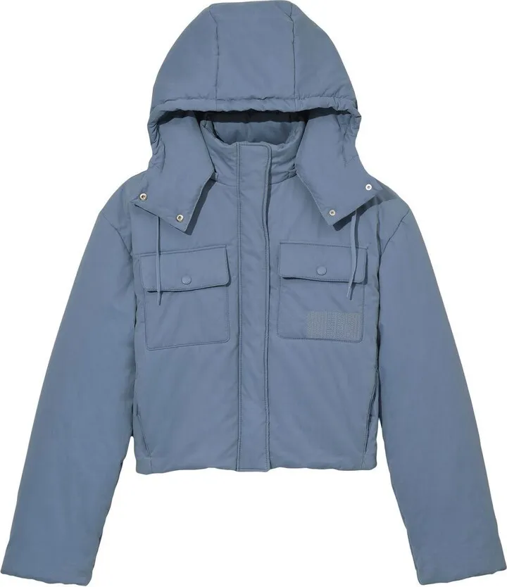 Blue Padded Cargo Jacket