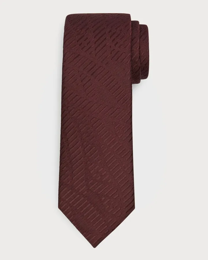Men's Tonal Jacquard Silk-Cotton Tie