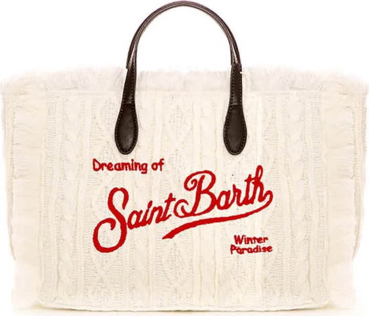 White Tricot Handbag