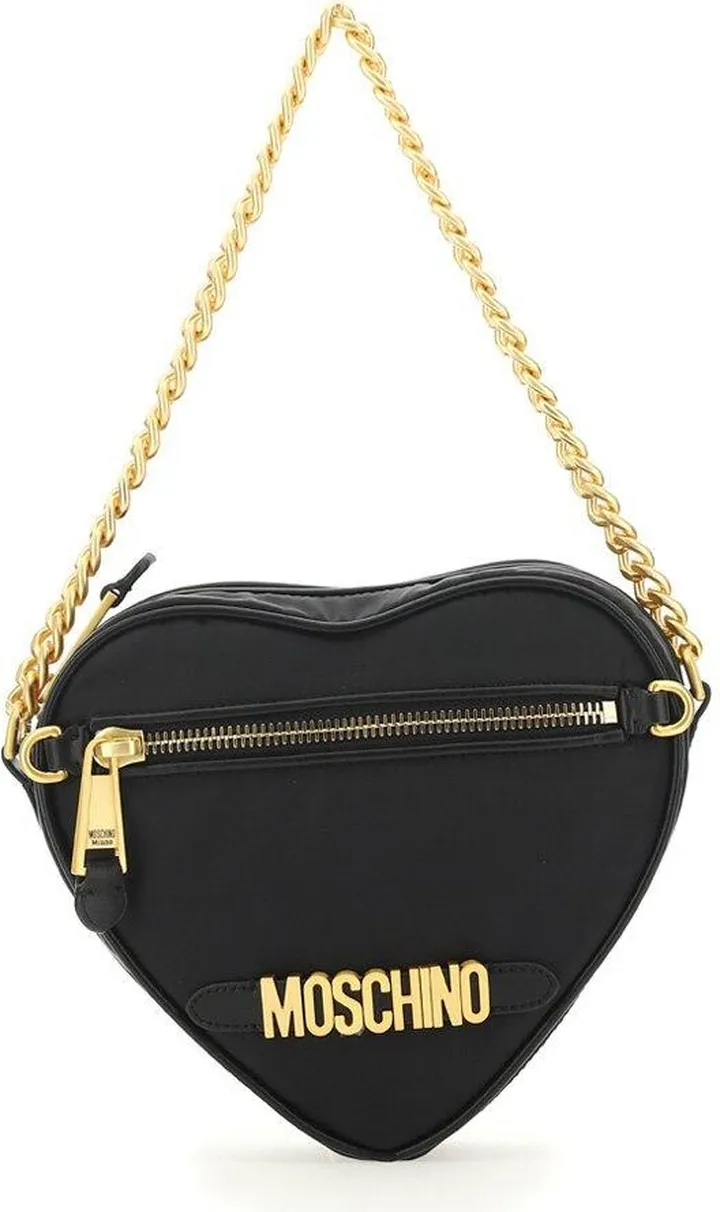 Logo Plaque Heart Shape Tote Bag