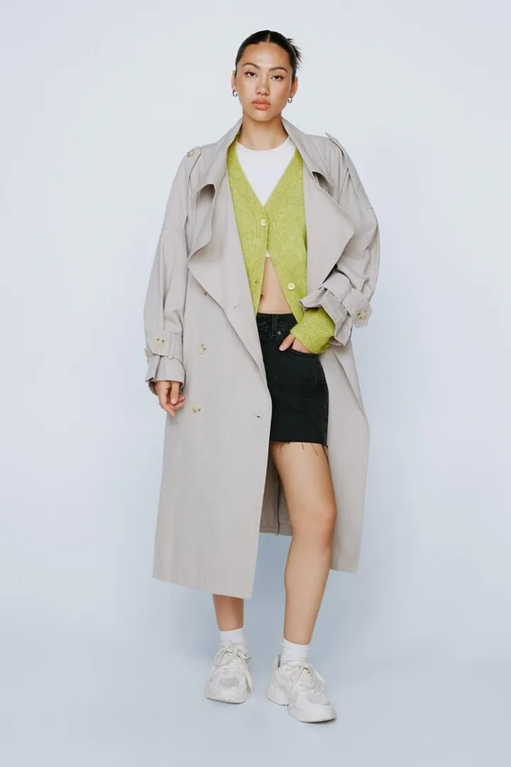 Nasty Gal Womens Oversized Longline Trench Coat