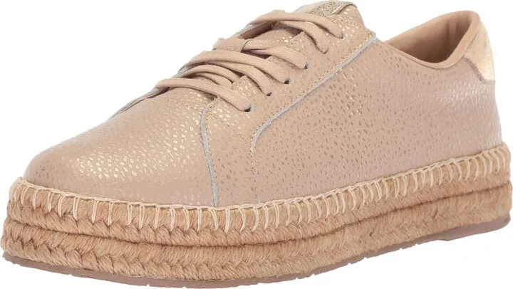 KAANAS Women's Arizona Leather Espadrille Platform Lace-Up Sneaker