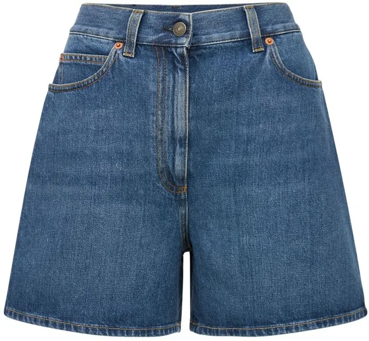 High waist denim shorts
