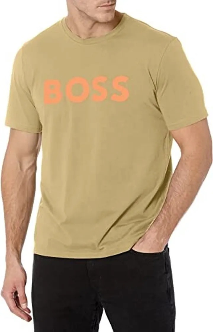 BOSS mens Modern Bold Logo Stretch Jersey T-shirt T Shirt