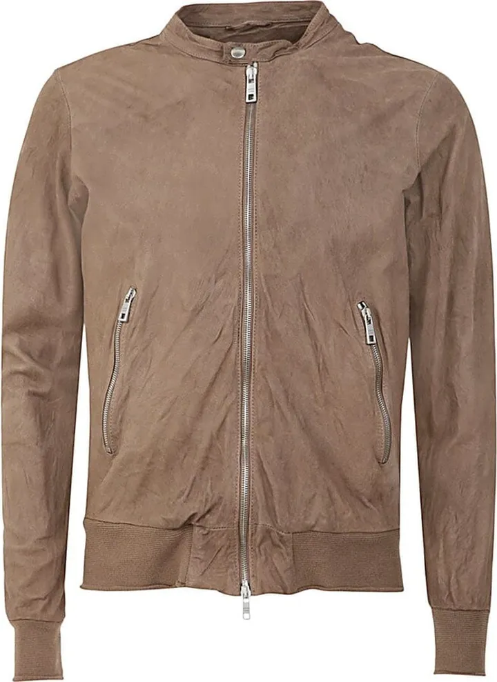 Brushed Faux Leather Biker
