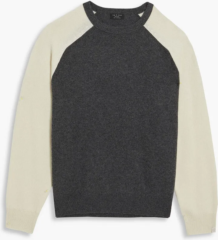 Harlow two-tone cashmere sweater