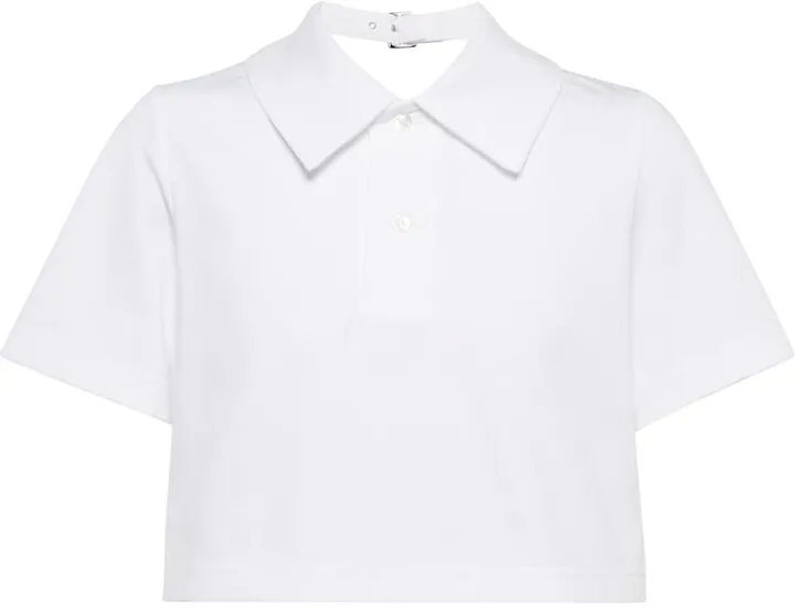 Cropped polo shirt