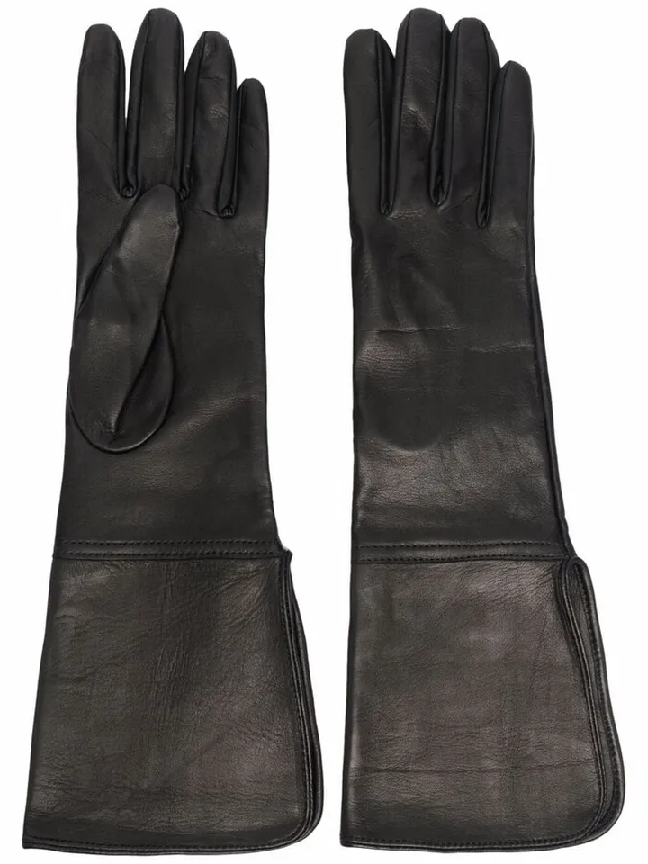 Panelled Leather Gloves