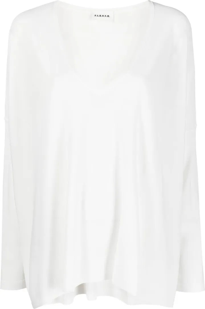 V-neck knitted jumper