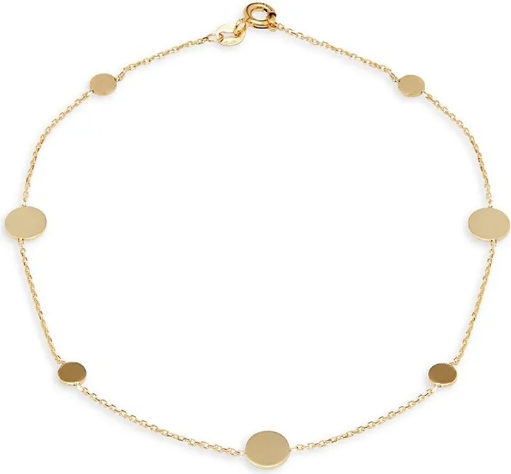 14K Yellow Gold Anklet
