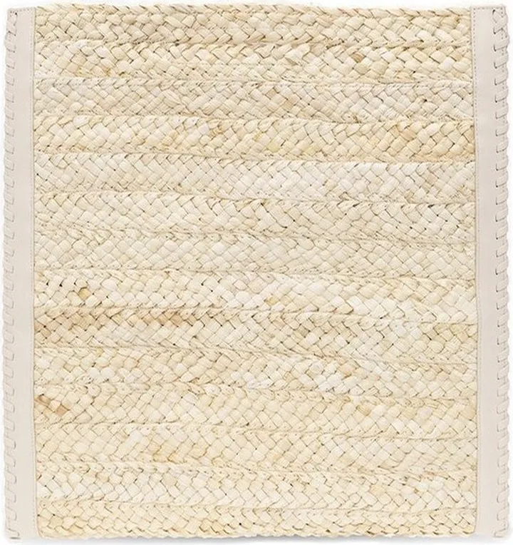 Cult Gaia Logo-Plaque Interwoven Beach Tote Bag