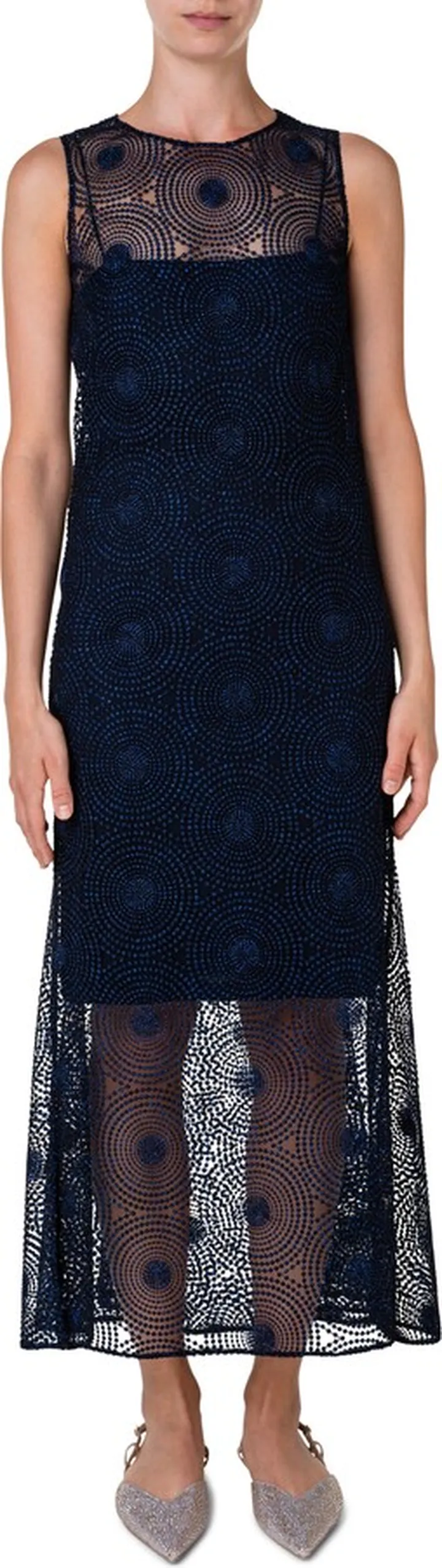 Metallic 3D Dot Tulle Dress