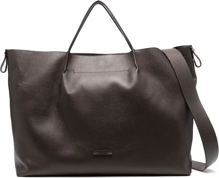 Large Leather Weekend Tote Bag