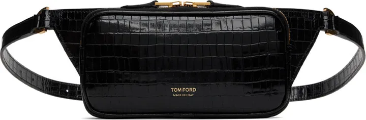 TOM FORD Black Leather Belt Bag