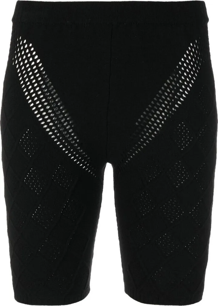 High-Waisted Knitted Shorts