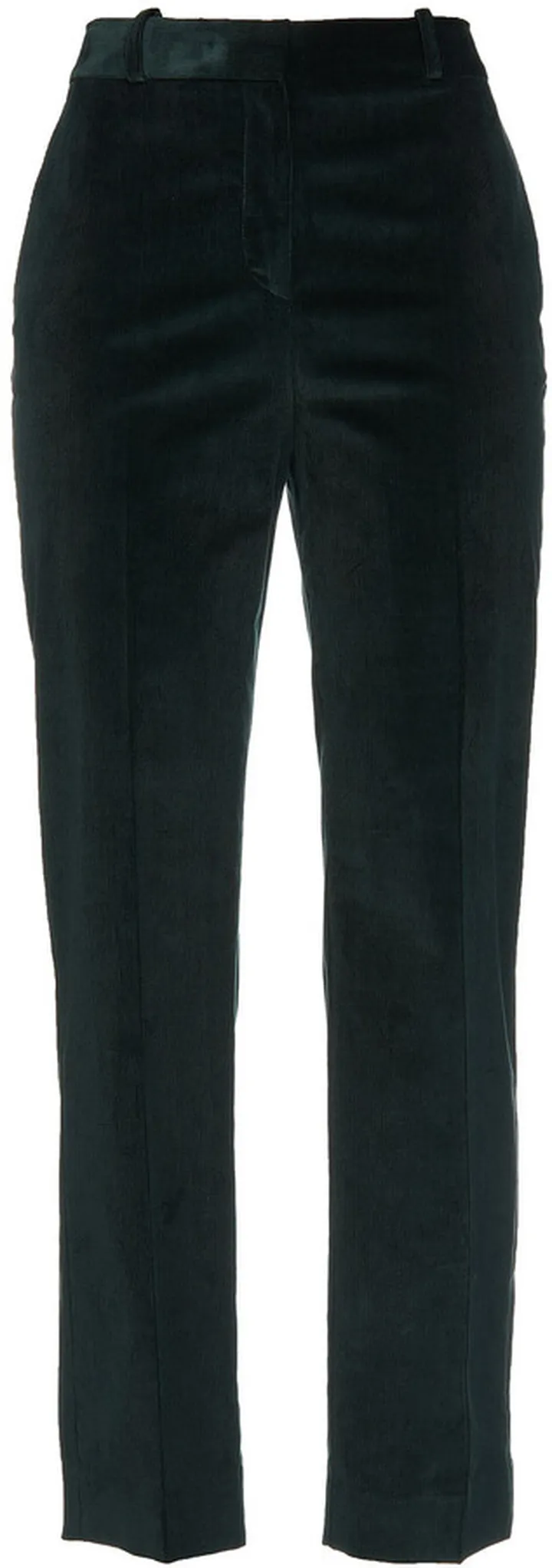 Cropped cotton-blend corduroy straight-leg pants