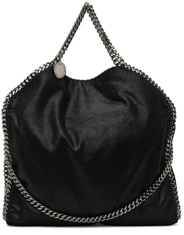 Stella McCartney Black Falabella Fold-Over Tote