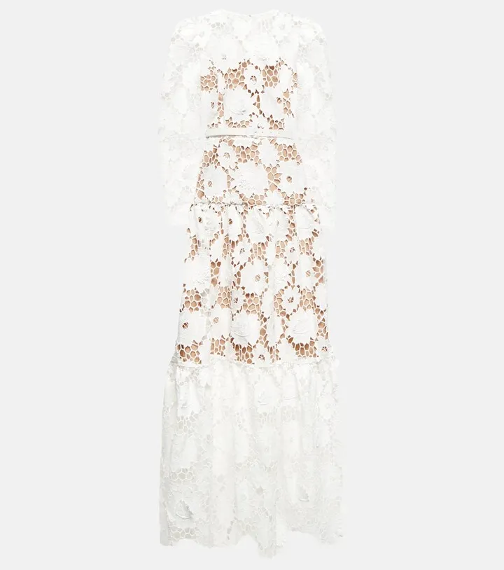 Floral lace maxi dress