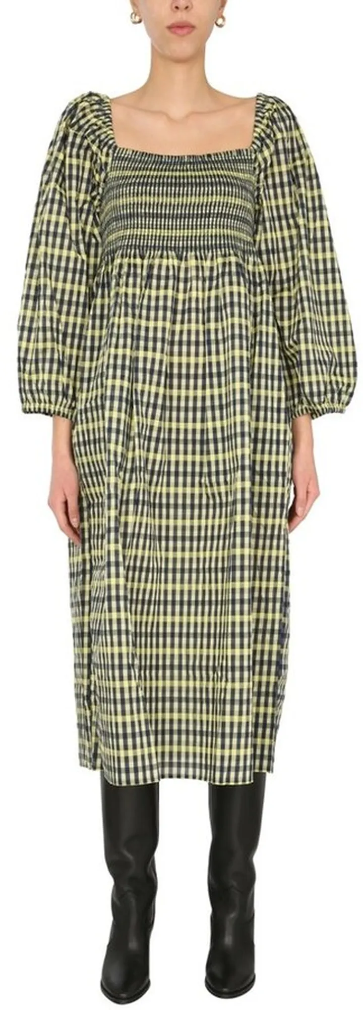 Baum Und Pferdgarten Aquina Checked Midi Dress
