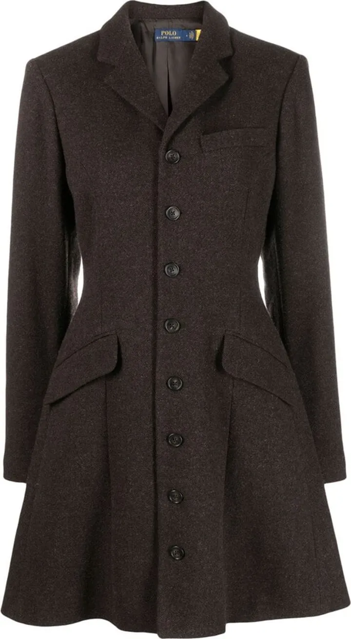 Flared Single-Breasted Coat