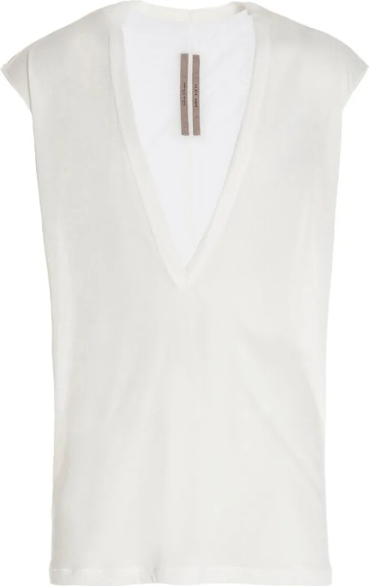 Rick Owens Dylan V-Neck Longline Sleeveless T-Shirt
