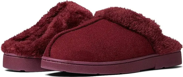 MUK LUKS Polysuede Clog (Merlot) Women's Shoes
