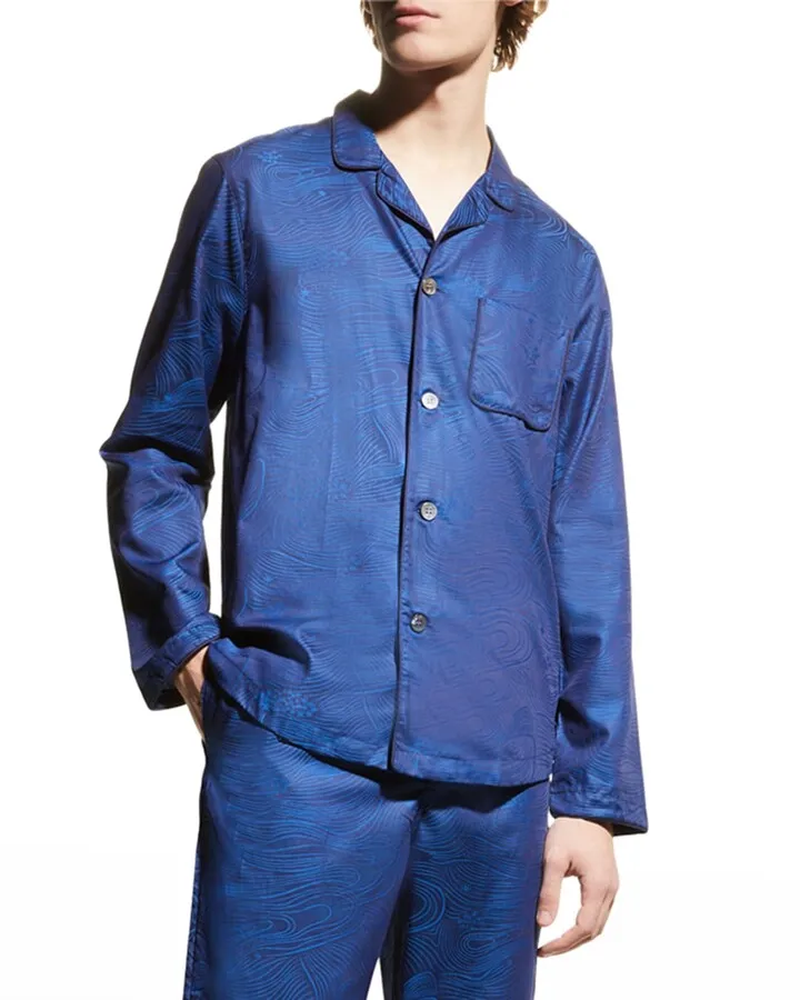 Men's Paris 22 Modern Long Pajama Set