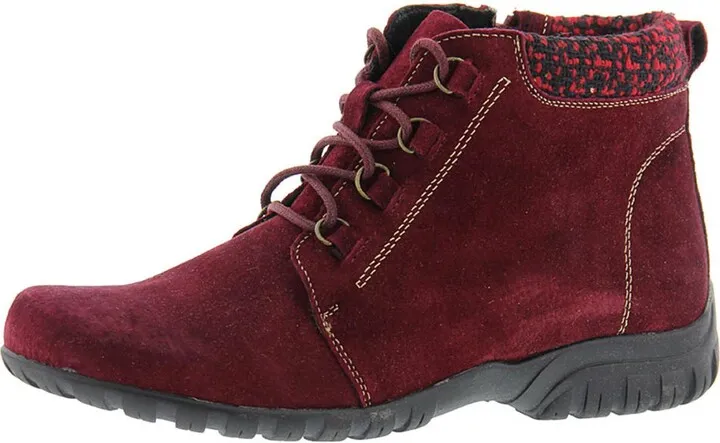 Delaney Womens Solid Lace-Up Ankle Boots