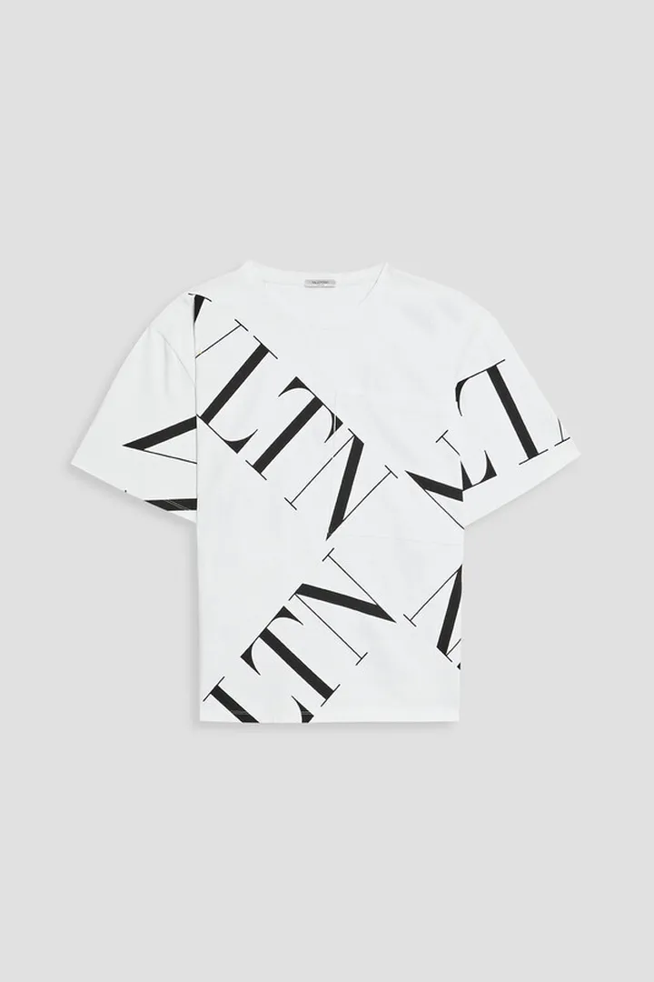 Printed cotton-jersey T-shirt