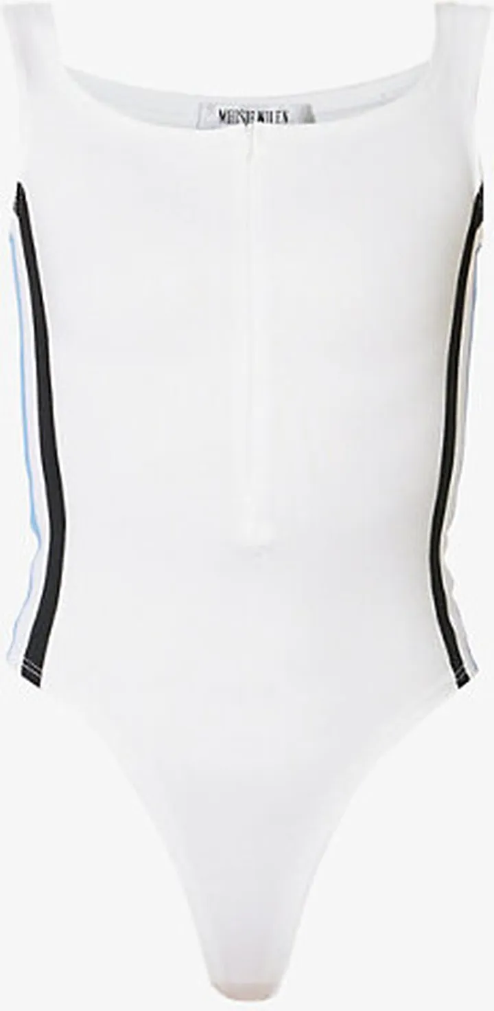 Womens Sugar Sugar Magnet Side-stripe Stretch-woven Bodysuit
